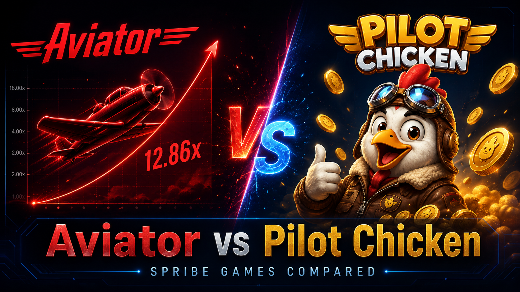 Aviator vs Pilot Chicken: SPRIBE Crash Games Compared